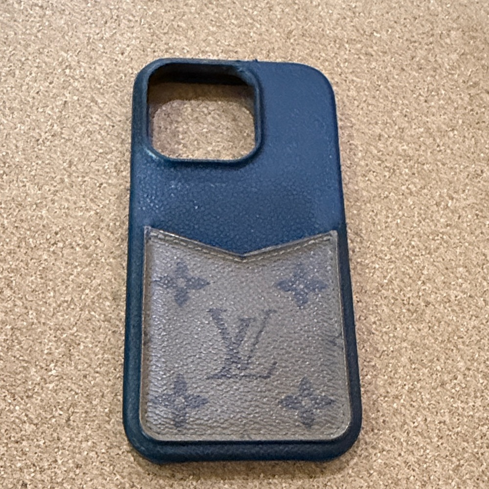 Louis Vuitton Black and Brown Phone Case fits an iPhone 14 Pro
